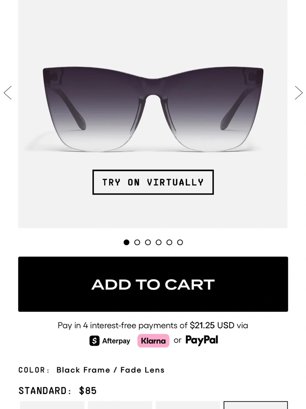 Quay Australia Black Fade Lens Cat-Eye Sunglasses